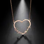 Мой Форма имя изготовленные на заказ с подвеской в форме сердца из нержавеющей стали по индивидуальному заказу персонализированное колье с подвеской в виде буквы, ювелирное изделие в подарок для жены для влюбленных