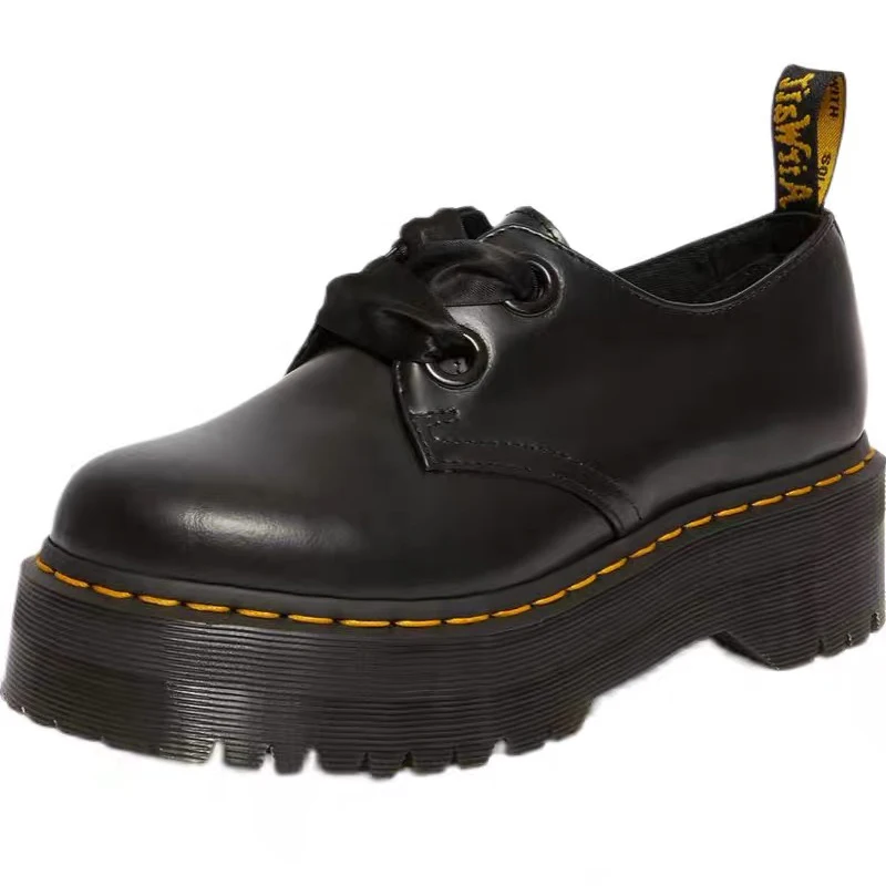 

Spring and autumn new Martin platform women's casual shoes leather cross-border large size black women's shoes platform platform