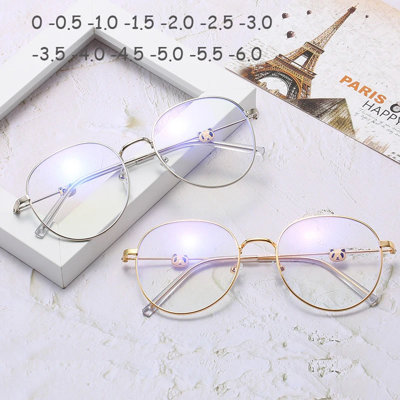 Готовой близорукость очки Для женщин с круглым носком в ретро стиле изображением