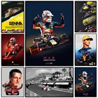 Настенная картина с надписью Formula Mclaren World Champion, Постер и принт фраза эртон Сенна F1, современное домашнее украшение для комнаты