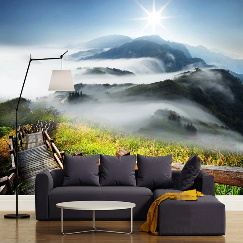 Пользовательские фото современные Обои фреска 3D горный природный пейзаж