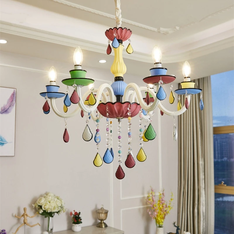 Французский Кантри Стиль художественная Люстра Освещение Современный