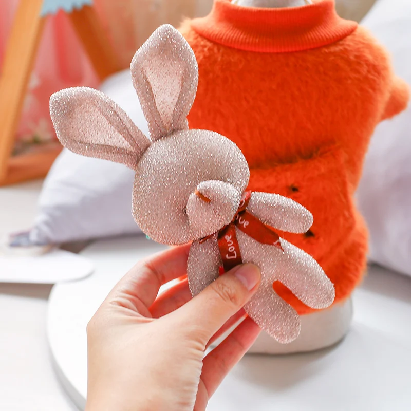 

New dog clothes jacket rabbit round neck shirt suitable for puppies pet cats autumn and winter pet cute clothes dog clothes