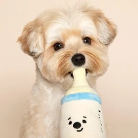 3pc baby set pet toys bb sound milk bottle pacifier bell toys for small dogs teddy hiromi bichon puppy ins interactive dog toys