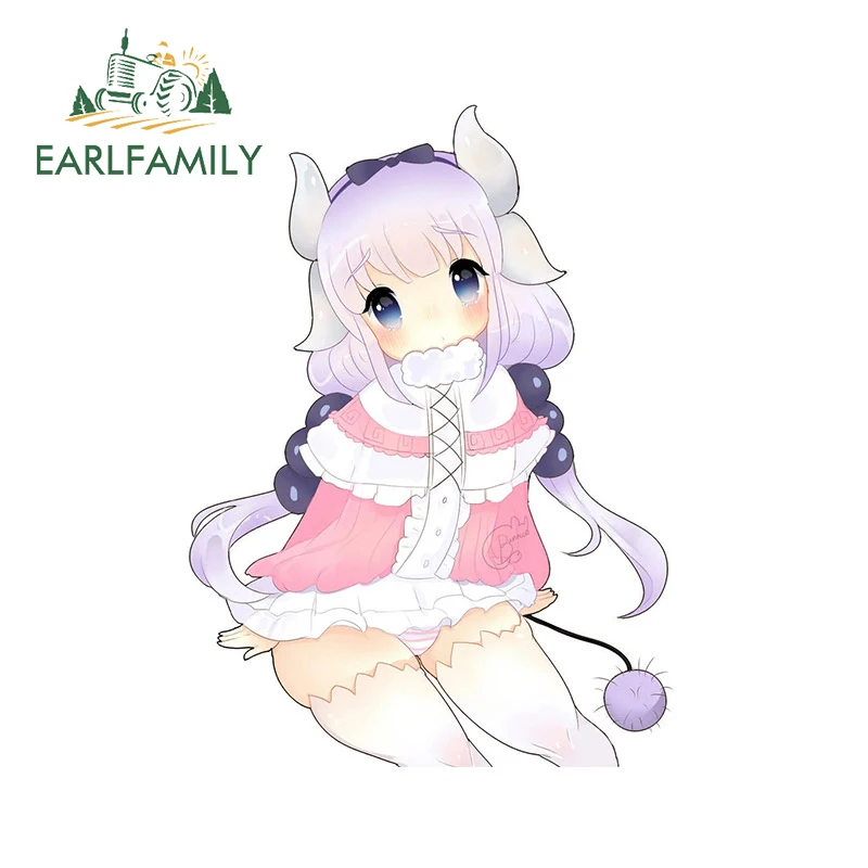 EARLFAMILY 13 см x 9 7 для Kanna Kamui автомобильные наклейки простые милые Креативные