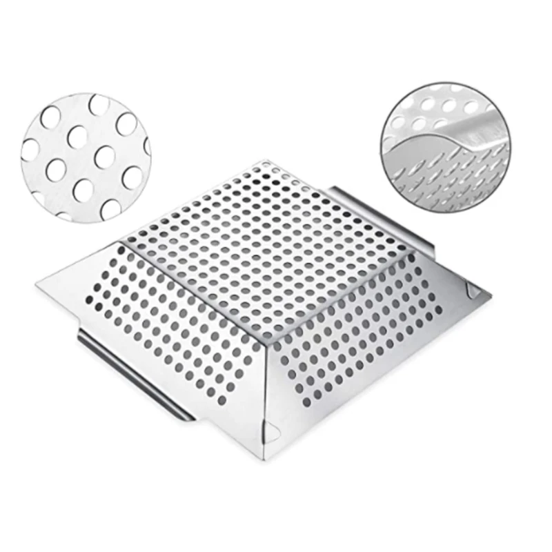 Корзина для овощного гриля-Большой Сверхмощный гриль барбекю ВОК с