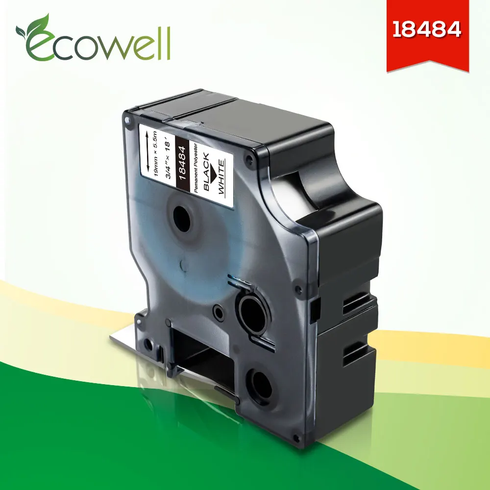 Ecowell 19 мм IND Перманентная полиэфирная лента для этикеток 18484 промышленная