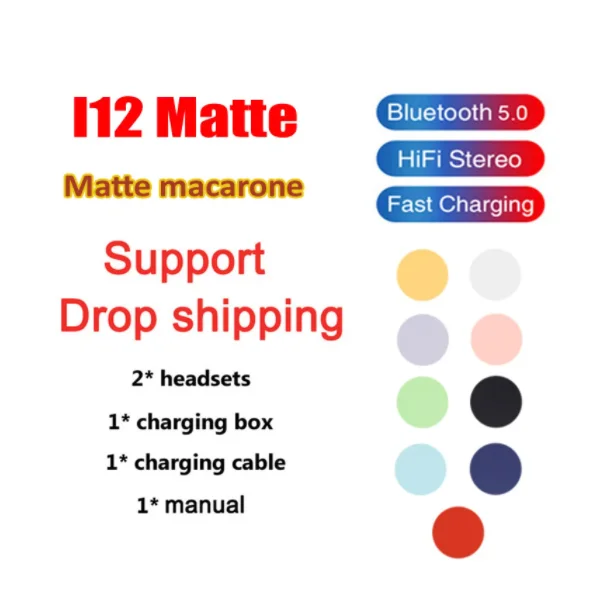 

Wireless Blutooth Headphones Noise Cancelling Mini Earbuds True Touch Control Bluetooth Headset with Dual Microphone