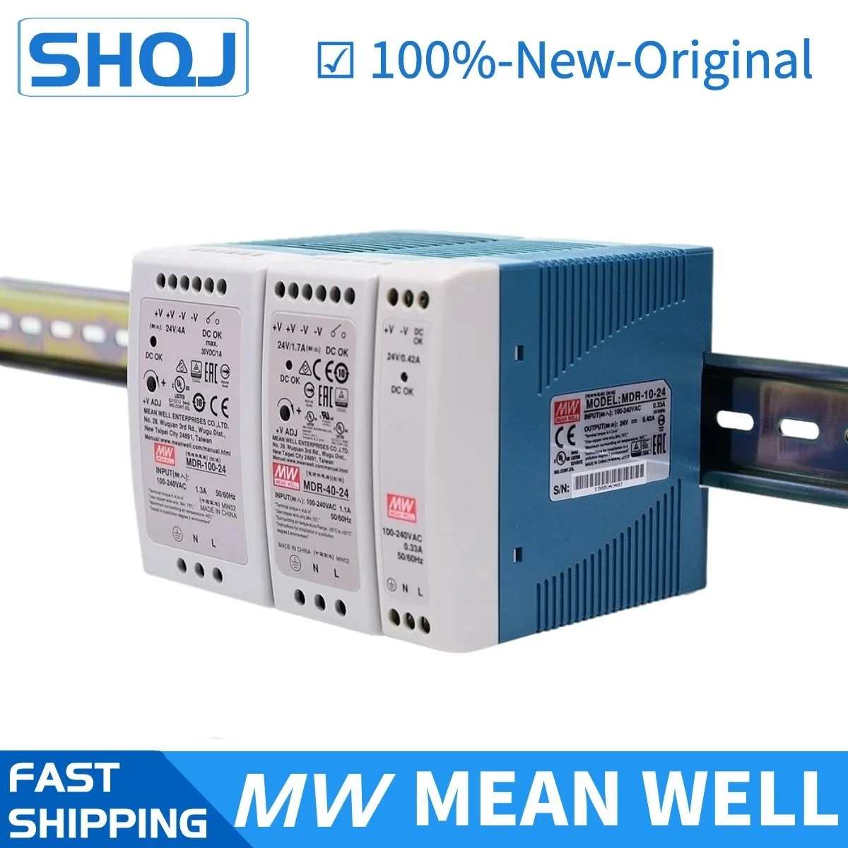 MEAN WELL MDR 10 20 40 60 100 5 12 15 24 48 meanwell W V Промышленная DIN рейка|Выключатели| |
