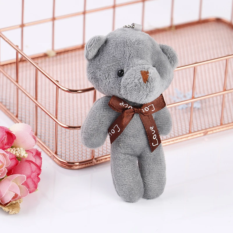 

Small Size 10cm Approx. Colors Bear Plush Stuffed TOY Wedding Gift love bears Bouquet Decor Doll toys