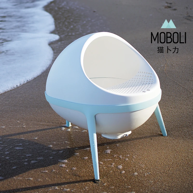 

Large Semi-closed Cat Litter Box Anti-splashing Cat Potty Cat Supplies Humanized Design Innovative Cleaning Mode No Shit Pets