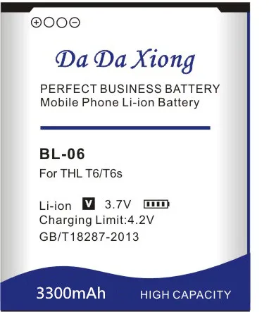 Аккумулятор Da Xiong 3300 мА/ч BL 06 Батарея для THL T6s T6 Pro T6C батареи сотового телефона|bl-06