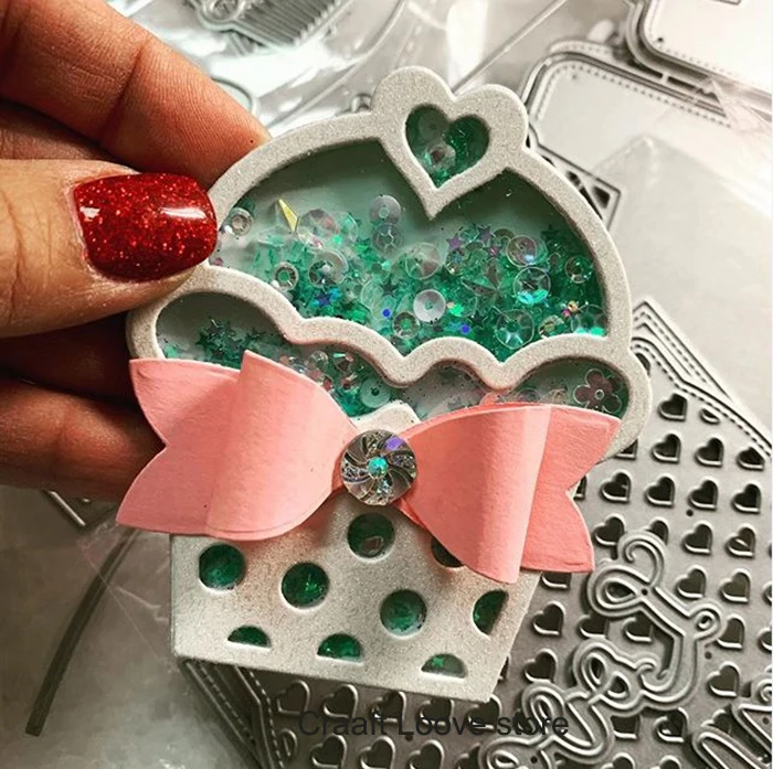 

METAL CUTTING DIES 2019 Cupcake Shake Card Cutting die for Birthday Card Scrapbook paper craft card cutter