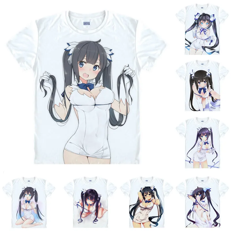 DanMachi Familia миф Гестия футболка аниме японский известных анимации Новинка летняя