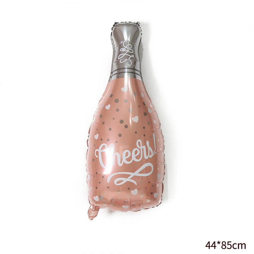

1pc wine bottle wine glass aluminum film balloon adult birthday party layout party theme scene creative decoration