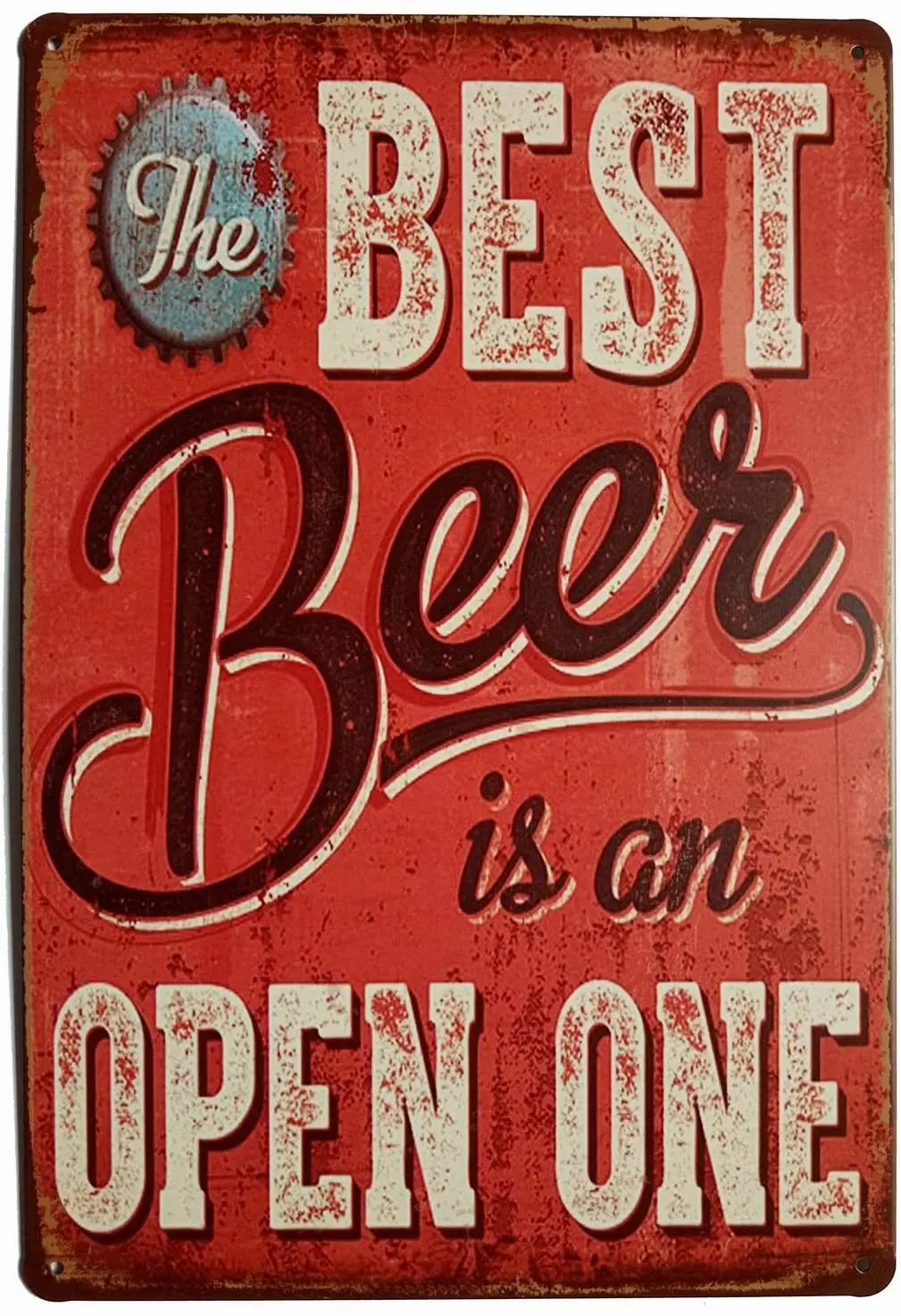 

ERLOOD Best Beer Vintage Funny Home Decor Tin Sign Retro Metal Bar Pub Poster 8 x 12