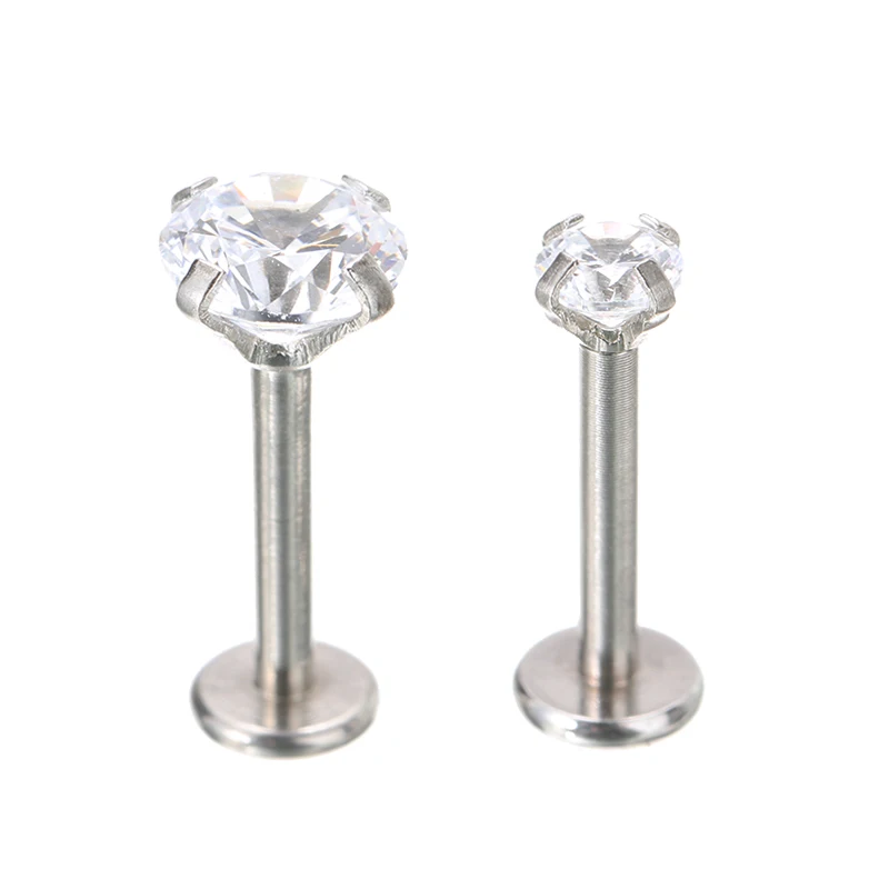 Винтажные серьги для женщин шпильки тройной Shellhard 16g кубического циркония из