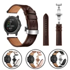 Кожаный ремешок с пряжкой-бабочкой для Garmin Venu GarminMove 3 GarminActive S Vivoactive 4 браслета 20 мм 22 мм Ремешки для наручных часов