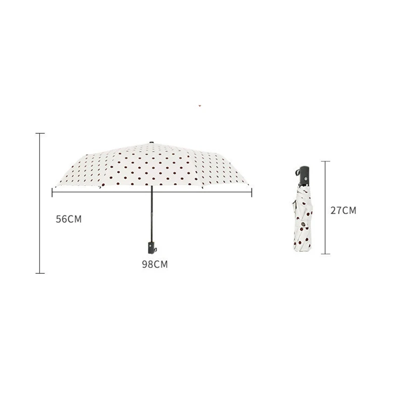 YADA INS Fashion New Design Lovely Dot Automatic Umbrella Fold Women UV Rainproof Parasol Rain Sun Umbrellas YD200196 | Дом и сад