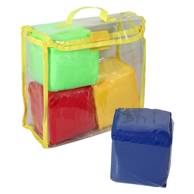 

DIY Education Playing Dice, Pocket Squares ,Photo Pocket Foam Stacking Blocks - Set Of 4