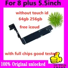 Материнская плата для iphone 8 plus, 256 ГБ, 64 ГБ, для iphone 8 plus, материнская плата разблокирована с полными чипами, материнская плата чистая iCloud,
