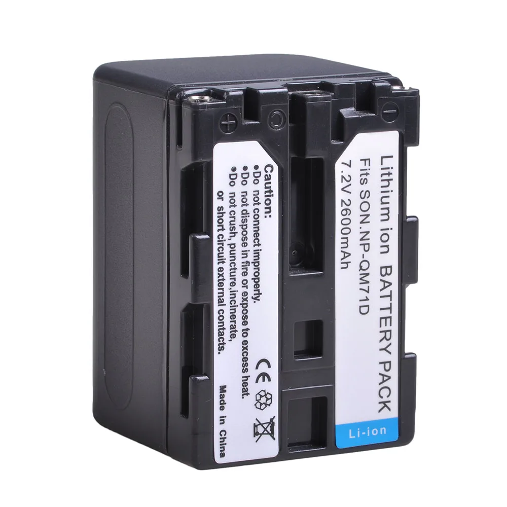 Аккумулятор 2600 мА · ч NP-QM71D NP QM71D FM70 для Sony CCD-TRV106K TRV108E DCR-PC300K TRV24 TRV480 DVD100 HC1 GV-D1000 HVL IRM