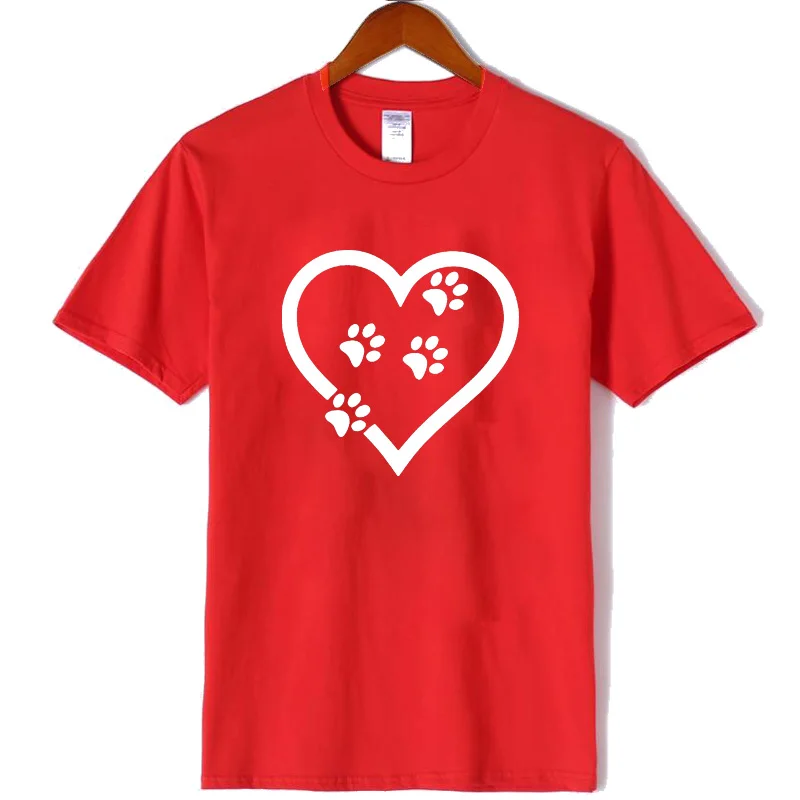 

Love Cute Cat Paw Printed T Shirts Stretch Short Sleeve Tee Tshirt Women Summer Summer Women T-shirts