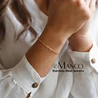 EManco не темный браслет из нержавеющей стали 316L для женщин минималистичный браслет-цепочка женские ювелирные изделия из нержавеющей стали