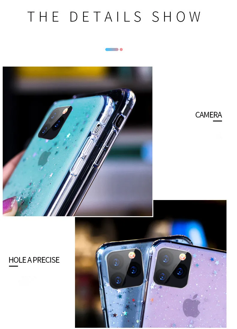 Роскошный блестящий чехол для телефона iPhone 11 Pro X XS Max XR, мягкий силиконовый чехол для iPhone 7 8 6 6S Plus, прозрачные чехлы