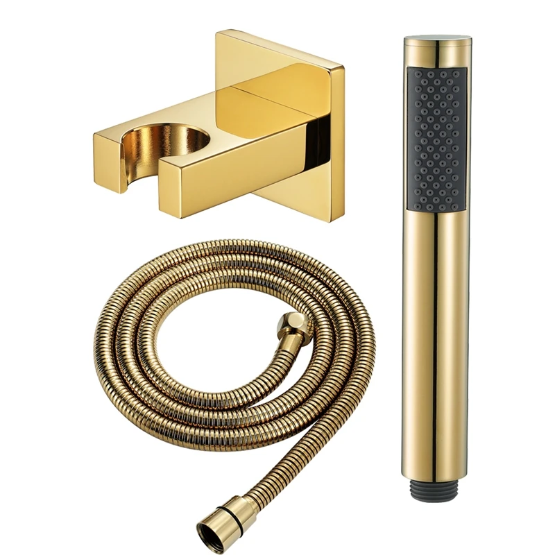 

Hand Shower Bathroom Round Hand Held Shower Set with Holder and Hose Wall Mount Hand Hold Shower Head
