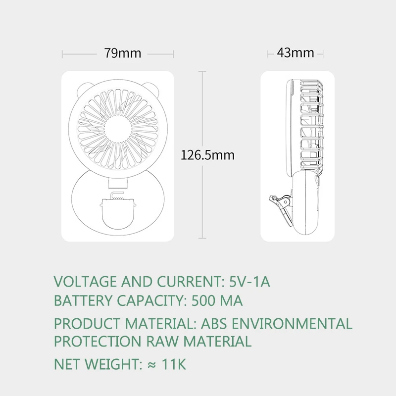 

Rechargeable Clip On Fan With Light Portable Compact Led Light Clip Fans With Neck Fan 3 Levels Brightness & Wind Speeds