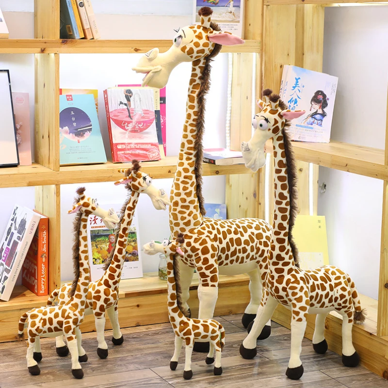

Funny Real Life Giraffe Plush Toys Cute Stuffed Animal Dolls Soft Simulation Giraffe Home Decor Birthday Gift Kids Toy