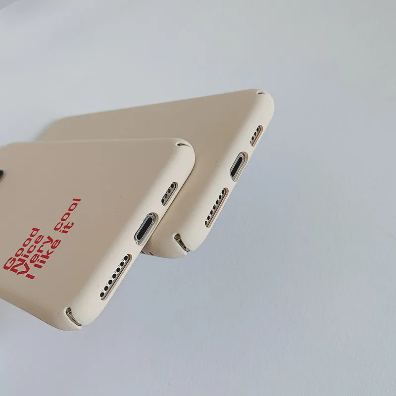 Арт ретро сплошной цвет письмо корейский чехол для телефона iPhone 11 Pro Max X Xsmax XR Xs 6 6S 7