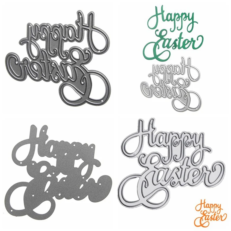 Happy Easter набор штамповочных ножей металлические режущие штампы серебристого