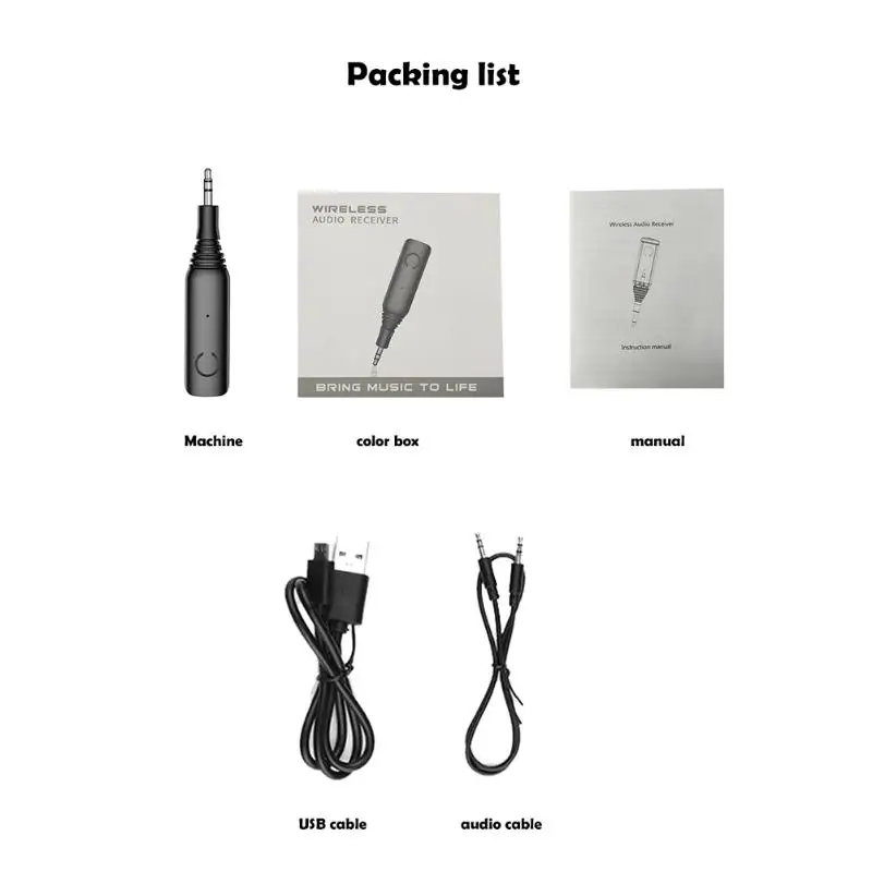 

3.5mm Transmitter Receiver Car Bluetooth 5.0 Audio Adapter Handsfree Speaker Audio Transmitter Adapter for Headphones TV