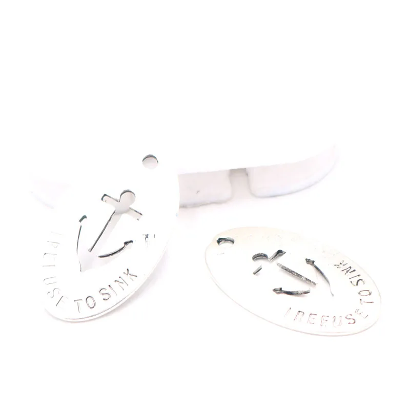 8pcs/lot Silver Plated Anchor Charm Metal Pendants DIY Necklaces Bracelets Jewelry Handicraft Accessories 34*20mm | Украшения и