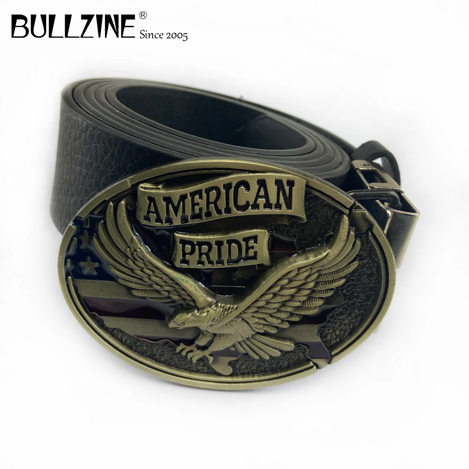 Bullzine цинковый сплав ретро Американский Гордость Орел с ремнем и пряжкой