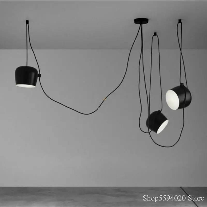 

Modern DIY Iron Pendant Light Nordic for Living Room Bedroom Dining White/Black Pendant Lamp Hanging Lamp Hanglamp Light Fixture
