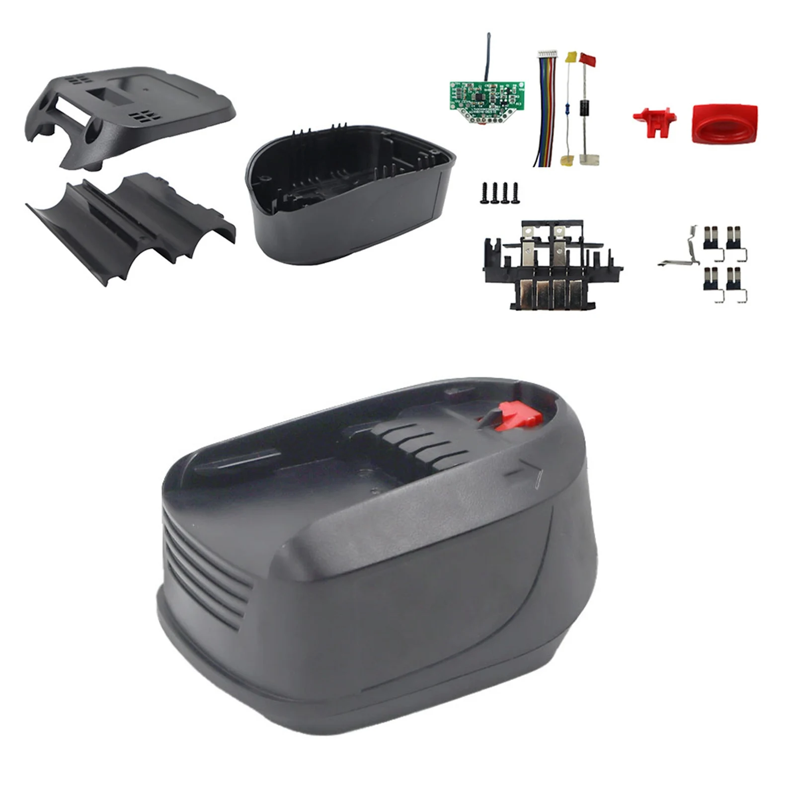 

Печатная плата для литиевой батареи 18 в PBA, печатная плата для электроинструментов Bosch, пластиковый чехол, литий-ионный (li-Ion), черный