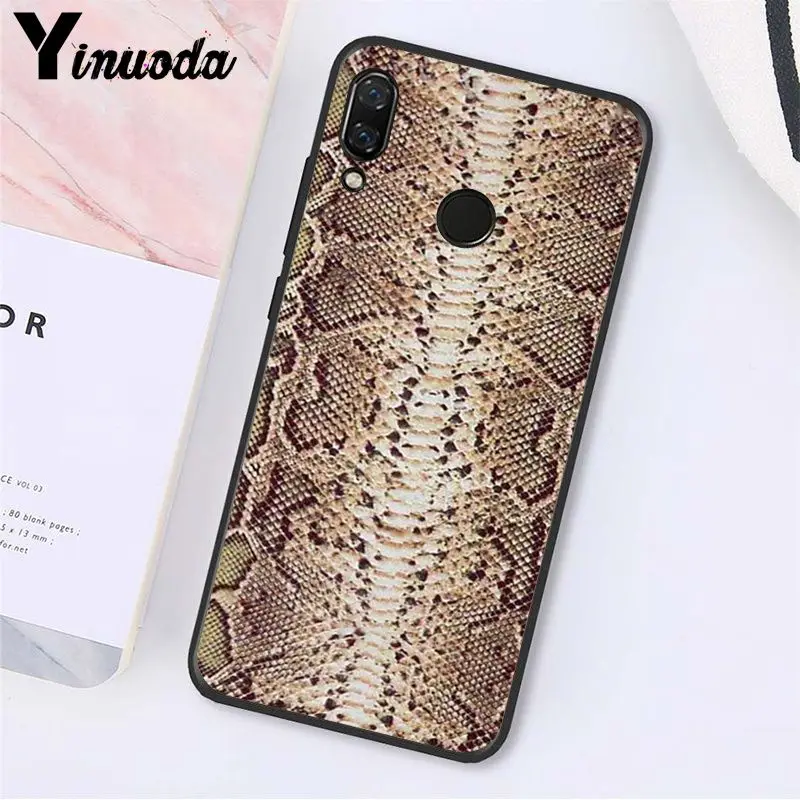 Yinuoda змеиная кожа чехол для телефона для Xiaomi Redmi8 4X 6A S2 Go Redmi 5 5Plus Note8 Note5 7 Note8Pro