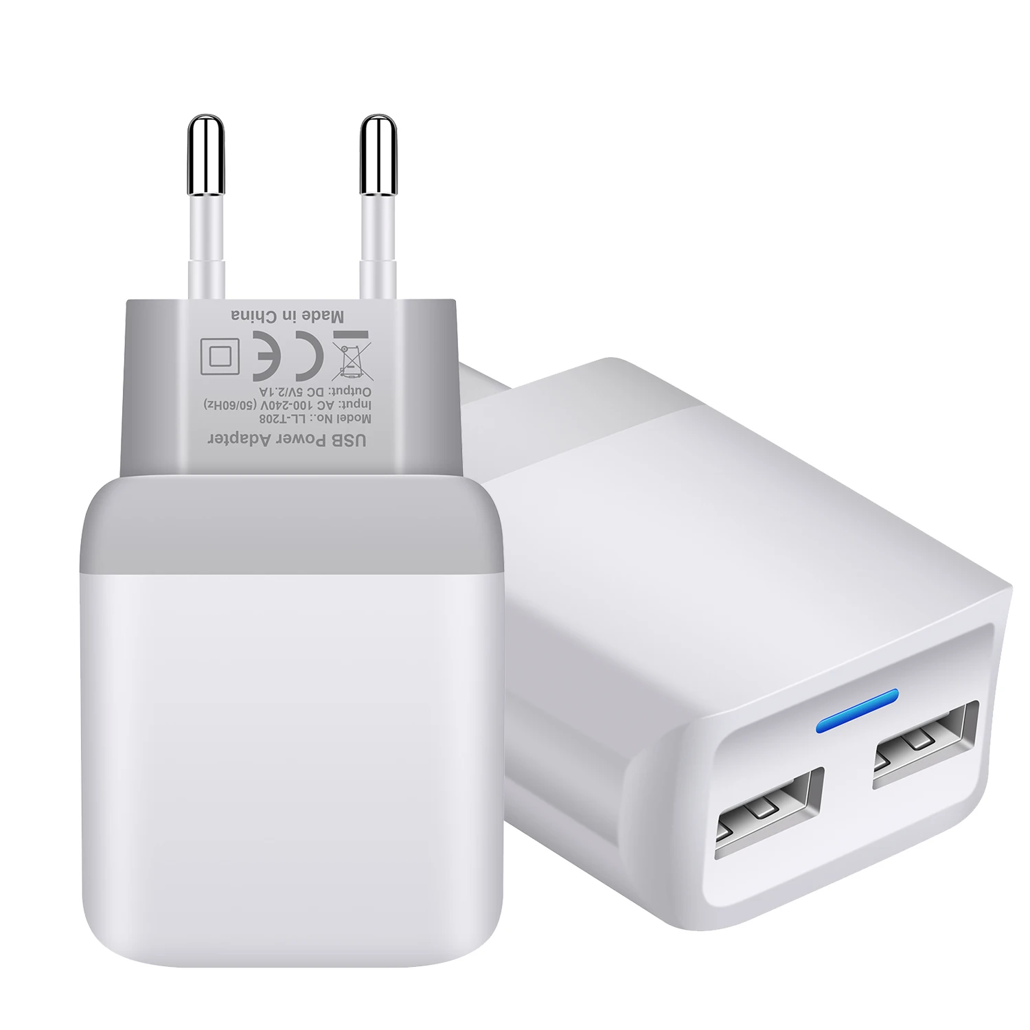 2 порта USB зарядное устройство ЕС США Великобритания штекер светодиодный дисплей 2.1A быстрый мобильный телефон настенное умное зарядное устройство для Iphone samsung Xiaomi планшет