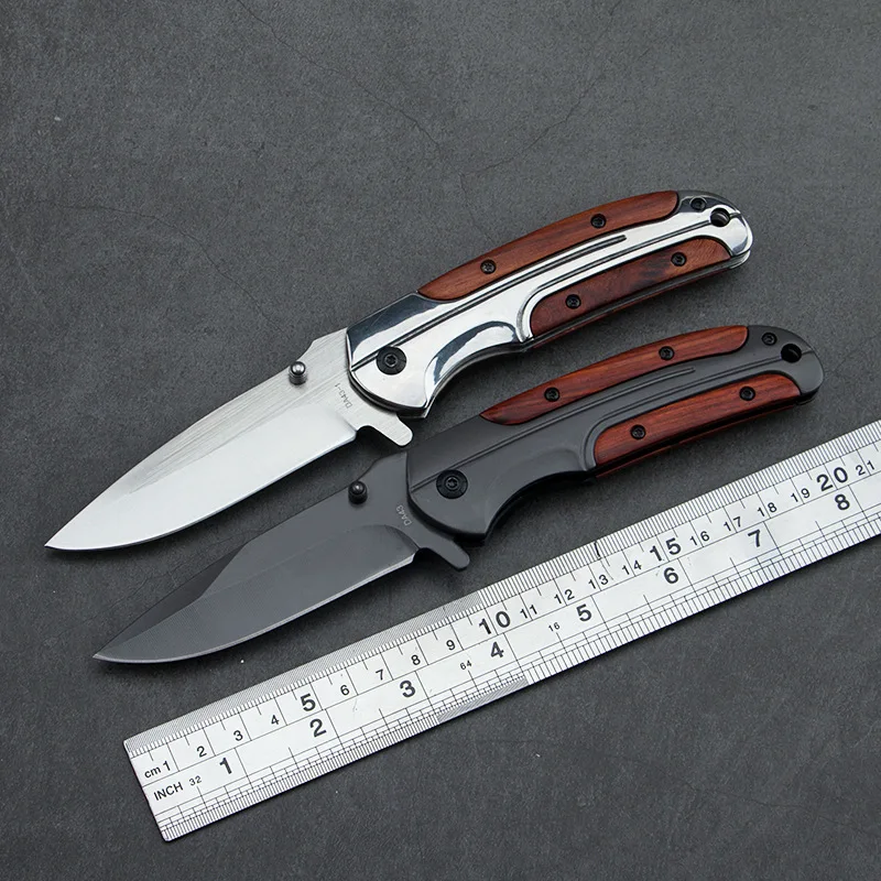 

8.2'' Tactical Folding Blade Knife Hunting Knife 8Cr14Mov Blade Steel With Rosewood Handle Camping Knife Survival Pocket Knives