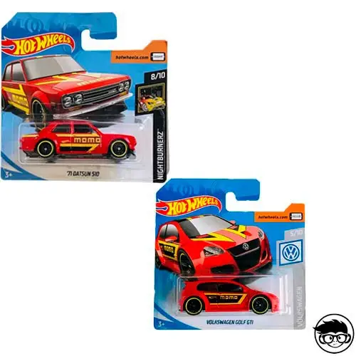 Hot Wheels Pack 2 Momo Volkswagen Golf GTI и ྃ Datsun 510 2019 короткая карта|Настольный футбол| |