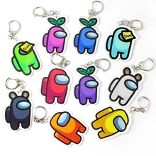 1pcs Hot Games Keychain Acrylic & Metal Colourful Keychains For Car Keys Decoration Accessories Toys Key Chain