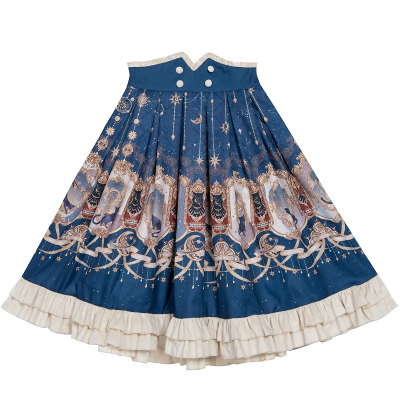 

Lolita Skirts and Tops Exploring Stars 3D Printed Double Breasted Lolita Sets