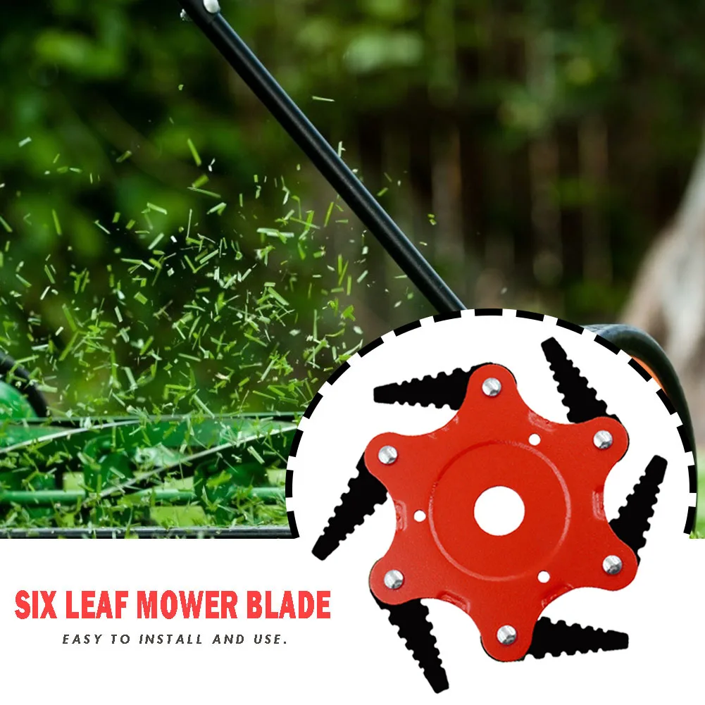 

65Mn Manganese Steel Cutter Blade 6 Teeth Brush Cutter Blade 65Mn Trimmer Head for Lawn Mower Garden Tools Lawn Weeding Blade