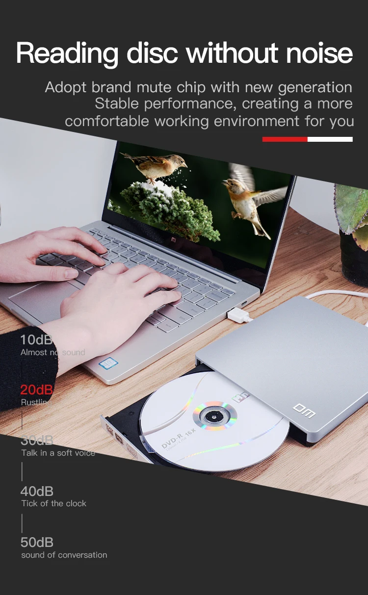 DM оптический usb-дисковод Внешний USB 3,0 CD/DVD-rom Комбинированный DVD RW rom горелка для Dell lenovo ноутбук для Mac OS USB DVD привод