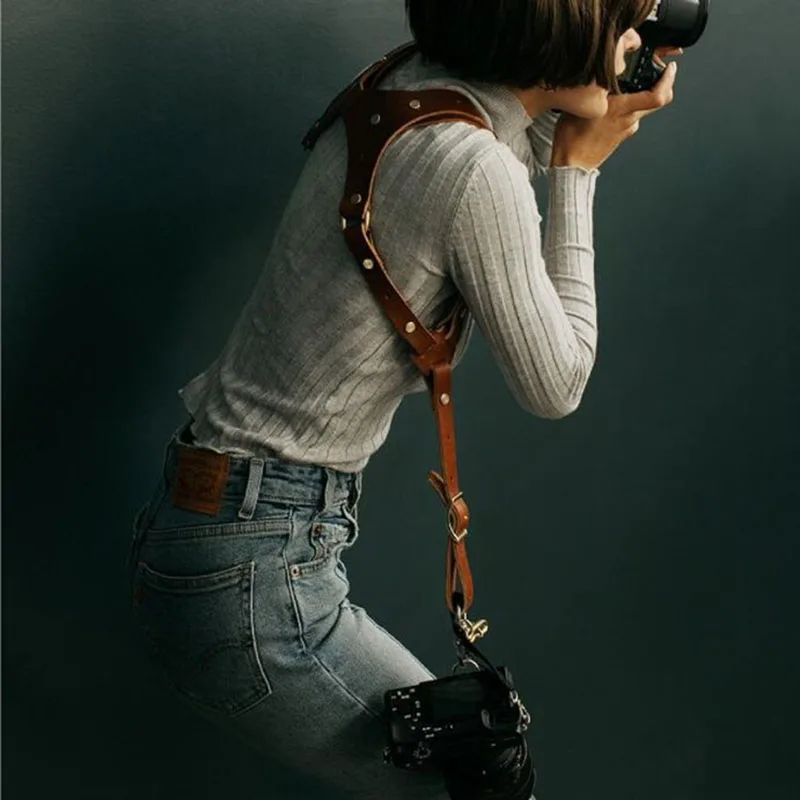 Универсальный наплечный ремень из натуральной кожи для камеры DSLR ремешок