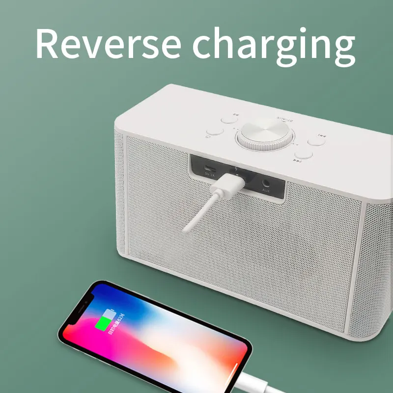 Bluetooth Колонка Cyboris 27 Вт с беспроводной зарядкой глубокие басы держатель для