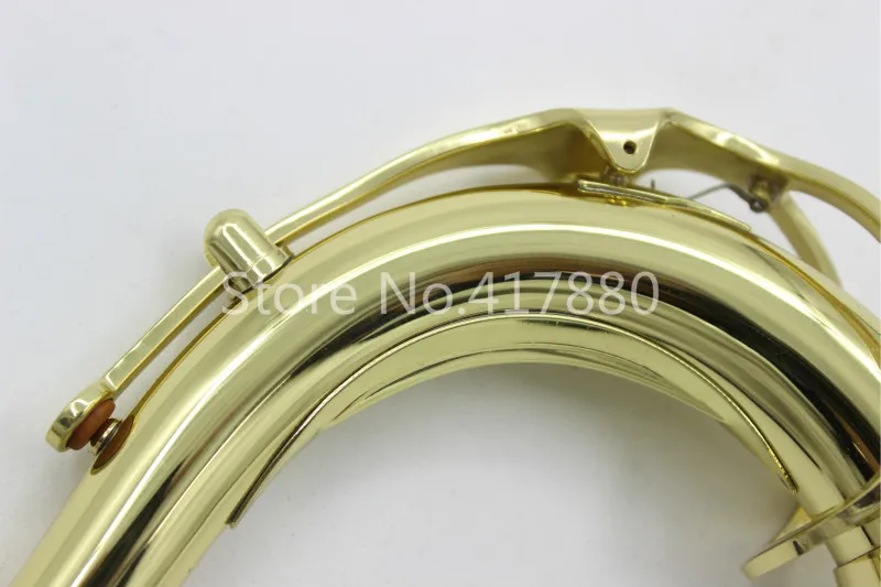 Новое поступление Саксофон тенор Bb изгиб шеи латунная Золотая политура саксофон